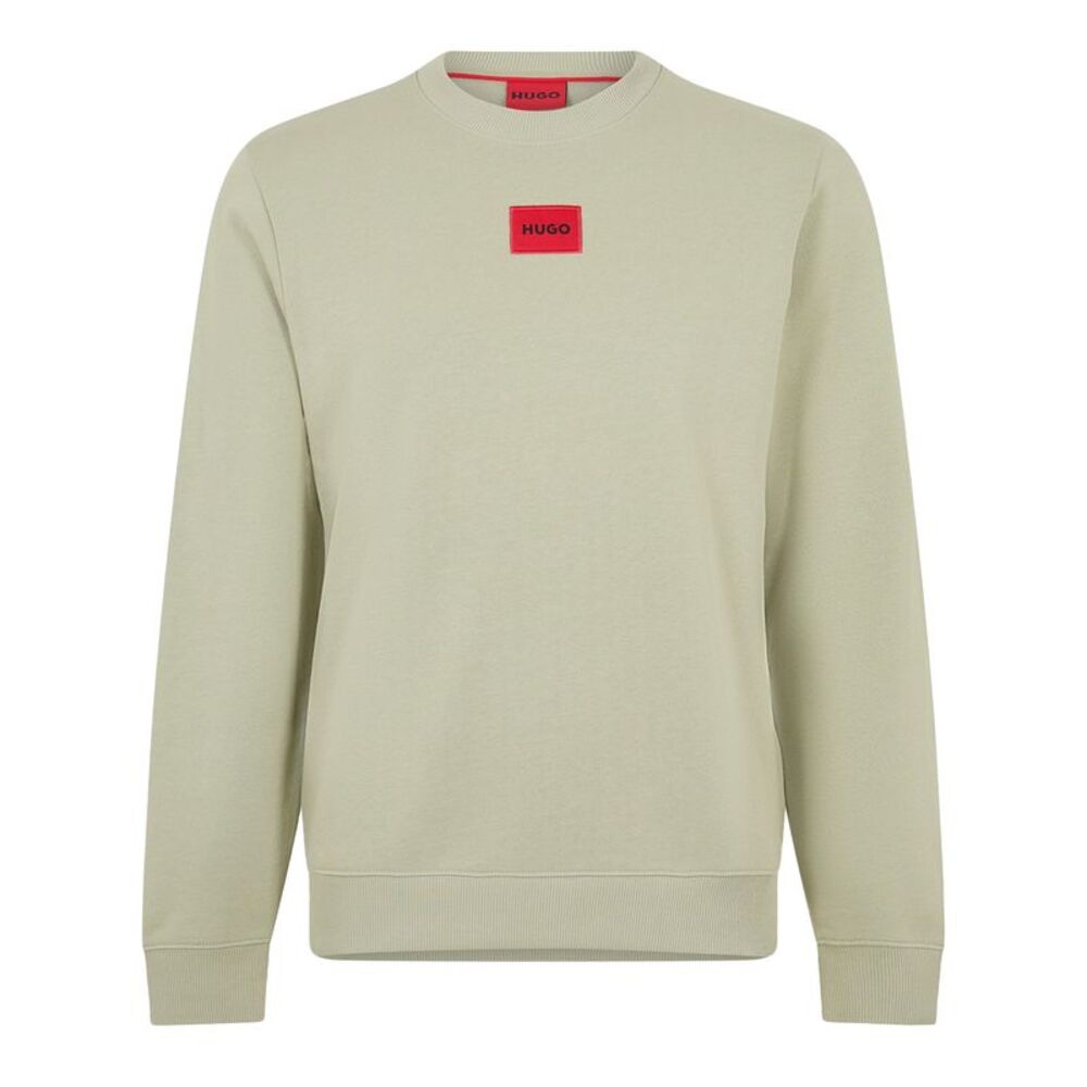 Hugo Mens Diragol Crew Neck Sweatshirt / Khaki Green